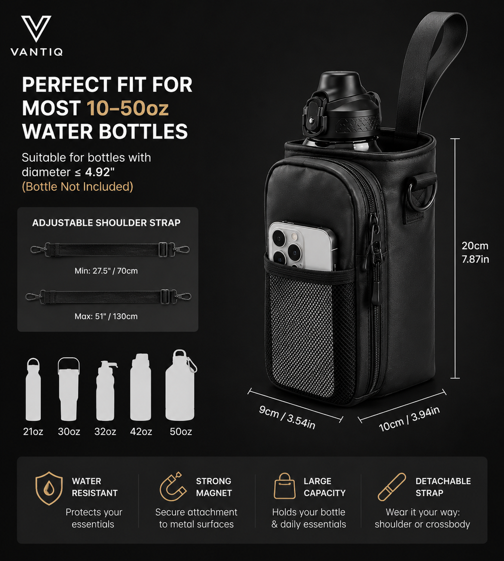 VANTIQ Magnetic Gym Bottle Bag